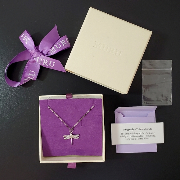 NIB Dragonfly Necklace Silver 925 by MURU Jewellery London - Picture 3 of 10